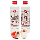 Rondje Amersfoort flessen likorettes met glaasjes Ontdek de smaak van Amersfoort Keientrekkers Koppelpoort  Muurhuizen Onze Lieve Vrouwentoren