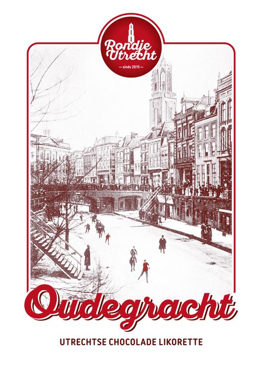 Fles Oudegracht likorette Rondje Utrecht