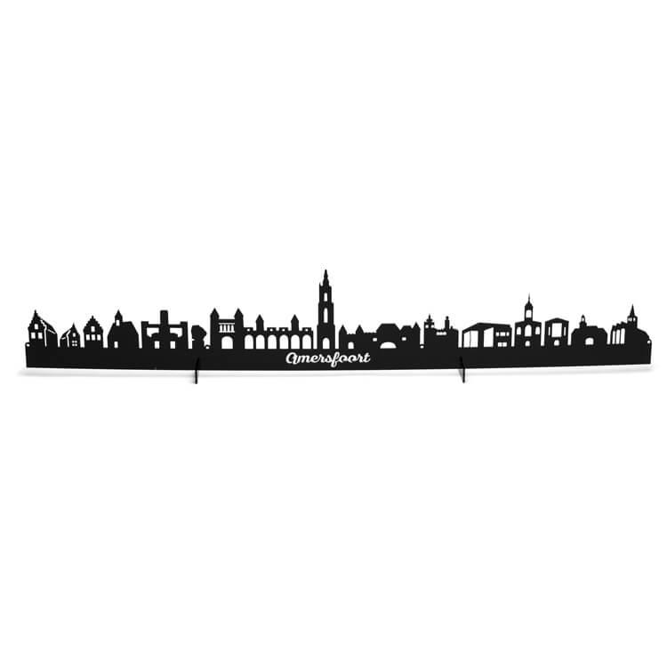 Amersfoort skyline horizontaal in hout of acryl in de kleuren rood wit of zwart