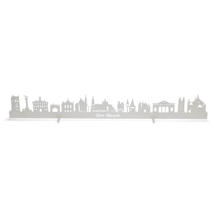 Den Bosch ('s-Hertogenbosch) skyline horizontaal in hout of acryl in de kleuren rood wit of zwart