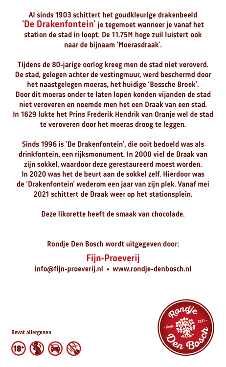 Fles De Drakenfontein Rondje Den Bosch Ontdek de smaak van Den Bosch