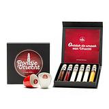 Proef set 6 miniaturen Rondje Utrecht likorettes + 2 likeurglaasjes