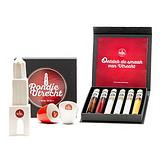 Proef set 6 miniaturen Rondje Utrecht likorettes + 2 likeurglaasjes + keramieken Domtoren