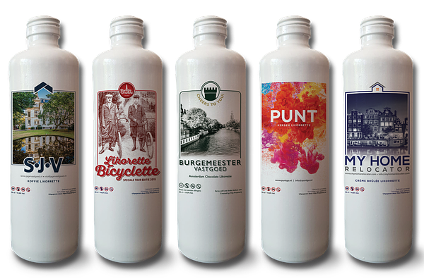 Flessen likorette geheel gepersonaliseerd