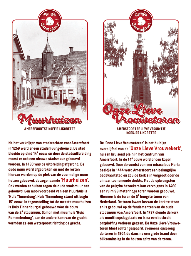 folder Rondje Amersfoort Muurhuizen & Onze Lieve Vrouwentoren