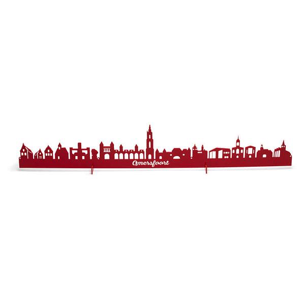 Amersfoort skyline horizontaal in hout of acryl in de kleuren rood wit of zwart